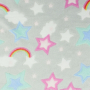 Flanell Fleece Rainbowland, silbergrau