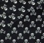 Flanel fleece skulls, zwart