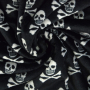 Flanel fleece skulls, zwart