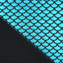 Tissu lamé jersey stretch écailles, turquoise