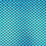 Tissu lamé jersey stretch écailles, turquoise