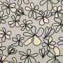French Terry angeraut Abstract Flowers, grau