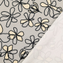 French Terry angeraut Abstract Flowers, grau