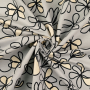 French Terry angeraut Abstract Flowers, grau