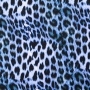 French terry roughened Animal Print, blue
