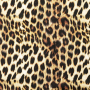 French terry roughened Animal Print, yellow