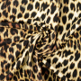French terry roughened Animal Print, yellow