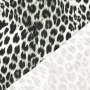 French terry roughened Animal Print, light grey