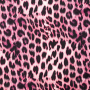 French terry roughened Animal Print, bright pink