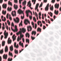 French terry roughened Animal Print, bright pink