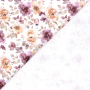 French Terry opgeruwd Aquarell Flowers, gebroken wit
