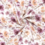 French Terry opgeruwd Aquarell Flowers, gebroken wit