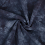 French Terry geruwd Batik, donkerblauw