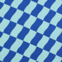 French Terry roughened Check Poppy, blue