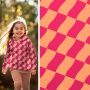 French Terry angeraut Check Poppy, pink
