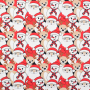 French Terry angeraut Christmas Crowd, rot