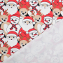French Terry angeraut Christmas Crowd, rot