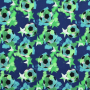 French Terry opgeruwd voetbal, donkerblauw