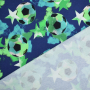 French Terry opgeruwd voetbal, donkerblauw