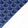 French Terry angeraut Katzen, blau