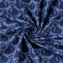 French Terry angeraut Katzen, blau