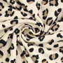 French Terry roughened Leo Spots, beige