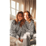 French Terry roughened Leo Spots, beige