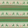 French Terry geruwd Norwegian stripes, groen