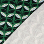 French Terry opgeruwd Sunflowers, groen