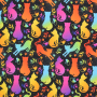 French Terry Cats, schwarz