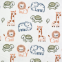 French Terry Cute Animals, wollweiß