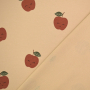 Tissu french terry cute apples, beige
