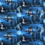 French Terry Dark Forest, blau