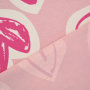 French Terry Doodle Hearts, roze