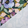 Tissu french terry Fleurs Flower field, vert foncé