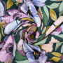 Tissu french terry Fleurs Flower field, vert foncé