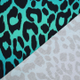 Tissu french terry Léopard gradient leo, vert