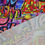 French Terry Graffiti Love, veelkleurig
