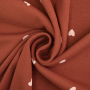 Tissu french terry hearts, terracotta