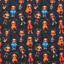 French Terry Hip Hop Girls, zwart