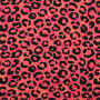 Tissu french terry Léopard Style, rose fuchsia