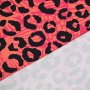 Tissu french terry Léopard Style, rose fuchsia