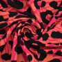 Tissu french terry Léopard Style, rose fuchsia