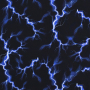 Tissu french terry Orages Lightning, noir