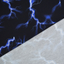 Tissu french terry Orages Lightning, noir