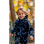 Tissu french terry Orages Lightning, noir