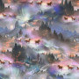 French Terry Mystical Horses, multicolor