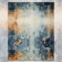 French Terry panel roughened Tulip Dream, 150 x 160 cm