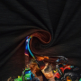 French Terry Panel Electric Dino's, 150 x 65 cm