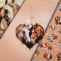 French Terry paneel Horse Romance, 150 x 75 cm